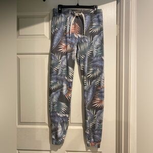 Sol Angeles jogger pants size small tropical print
